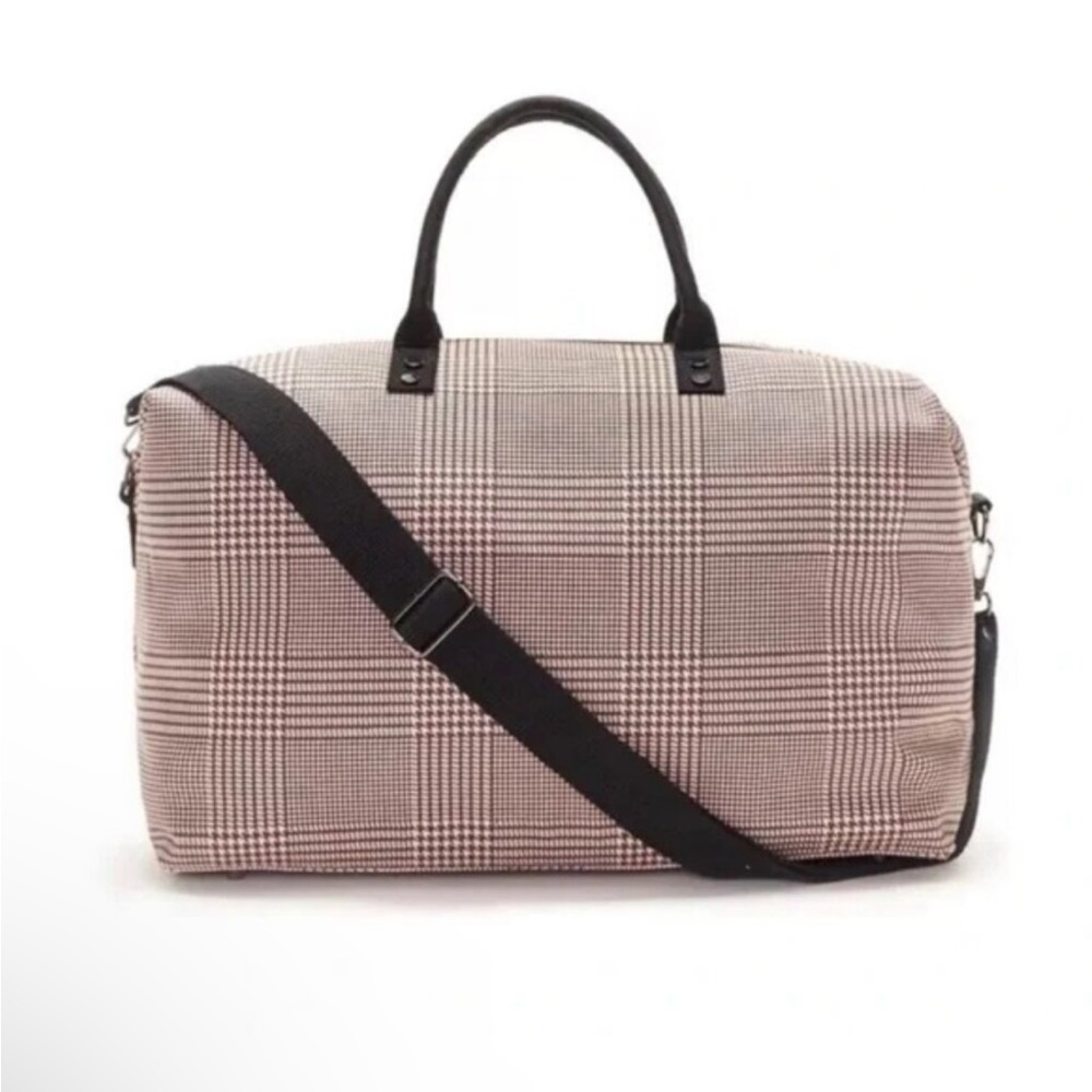 Lulu Dharma Frazier Weekender Bag. Pink Plaid New!